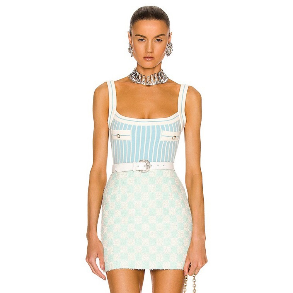 Alessandra Rich Cotton blend knit bodysuit